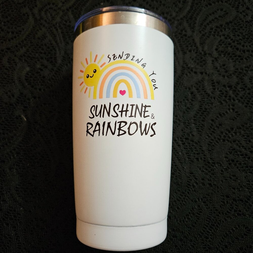 🤩3/$15 NWOT "Sunshine & Rainbows" Travel Mug